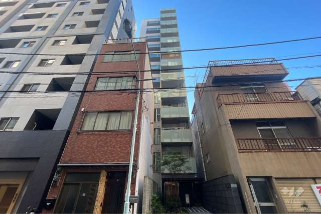 グリーンパーク築地の外観（北西側から）