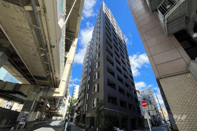 レックス日本橋水天宮プレミアタワーの外観（南西側から）