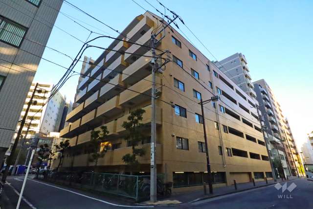 ライオンズマンション箱崎町の外観(南側から)