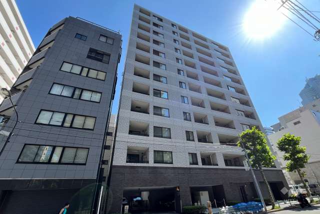 クレヴィア東京八丁堀湊ザレジデンスの外観（北西側から）