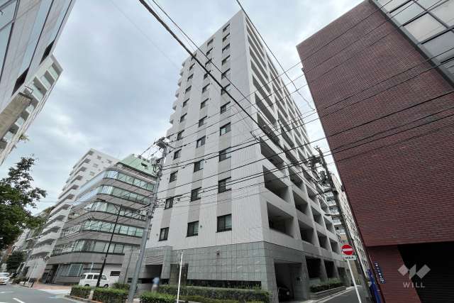 プレシス東京湊ザレジデンスの外観（南西側から）