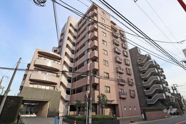 クレッセント新丸子2の外観(北西側から)