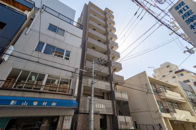 リーガル四ツ橋ドゥーエの外観（北東側から）