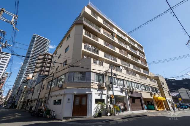 四ツ橋三洋ハイツの外観（北西側から）