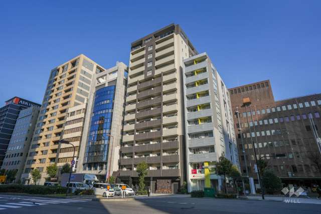 アルス大手前プレミアの外観（南西側から）