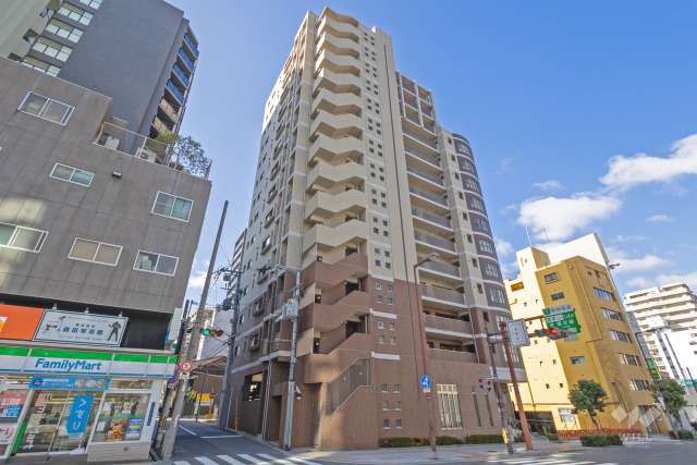 グランアッシュ谷町六丁目ピークスの外観（北東側から）