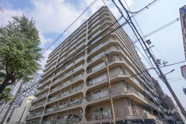 天満橋スカイハイツの外観（南西側から）