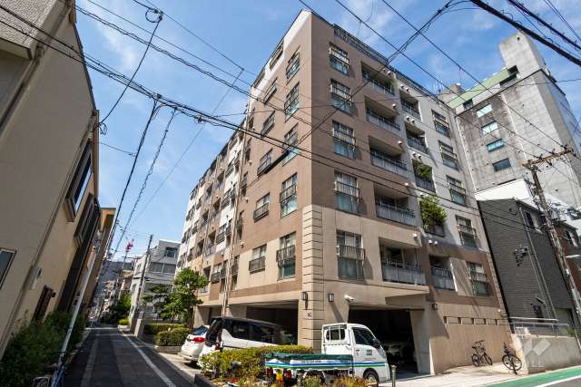 ベルデフラッツ南森町の外観（南西側から）