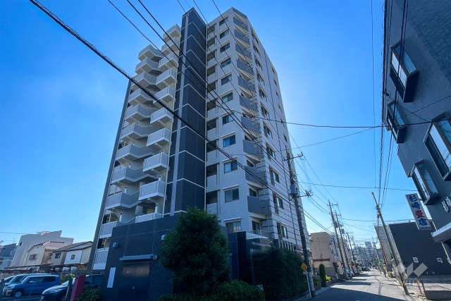 サンデュエル川口青木の外観（北西側から）