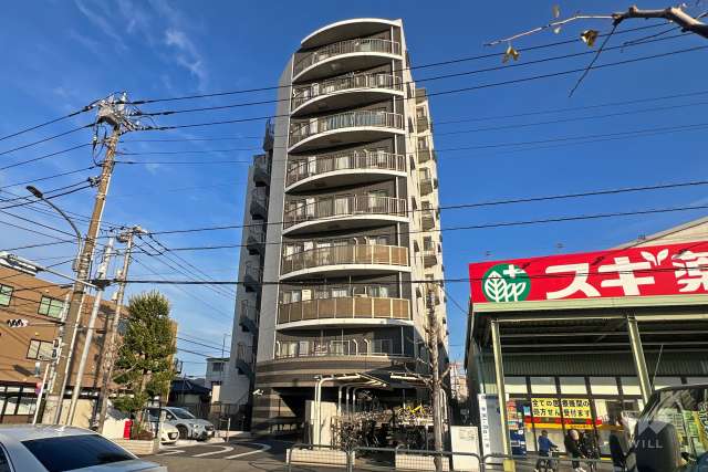 グランデュール鹿浜の外観（西側から）