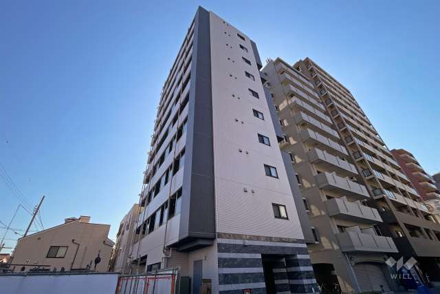 レーヴアデル千住新橋の外観（北西側から）