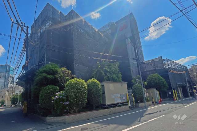 十条ガーデンハウスの外観（北東側から）（大規模修繕工事中/2024年6月現在）