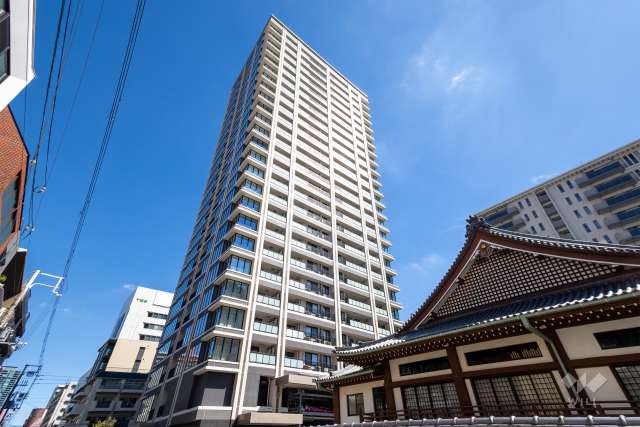 エルグレースタワー大阪同心の外観（南西側から）