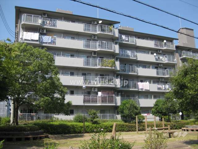 芦屋緑2住宅 13号棟の外観（南側から）