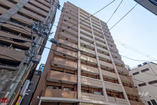 プレサンス天満橋アンジェの外観（北東側から）
