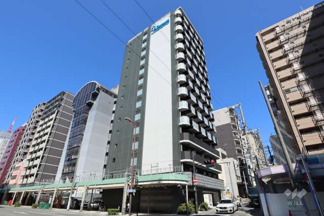 プレサンス松屋町グレースの外観（南西側から）