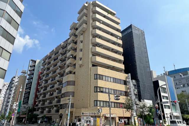 ライオンズマンション上野松が谷の外観（南西側から）