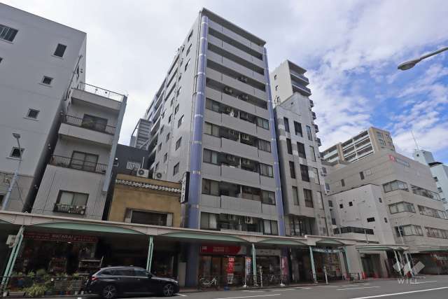 シルクハットハイツの外観(南東側から)