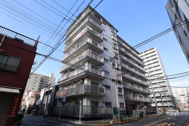 三の輪フラワーマンションの外観(南東側から)