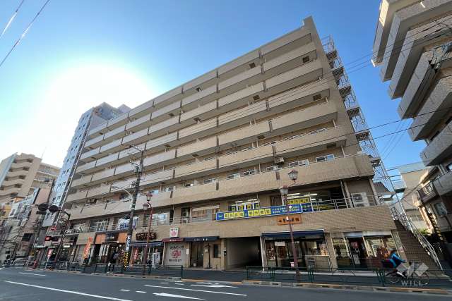 プレジデントハイツ根津の外観（北側から）