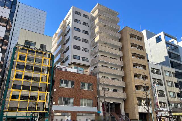 中銀音羽マンシオンの外観（南東側から）　