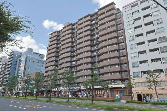 エバーグリーン上本町の外観（南東側から）