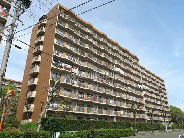 白川高層住宅7号棟の外観（南西側から）