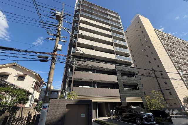 プレサンスロジェ京橋セリエの外観（北西側から）