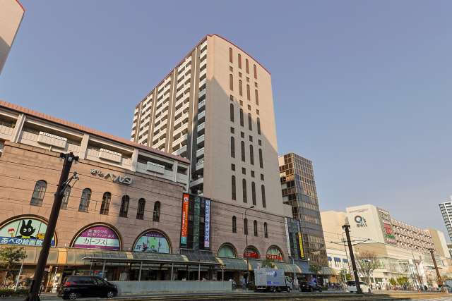 あべのベルタ北棟の外観（南東側から）