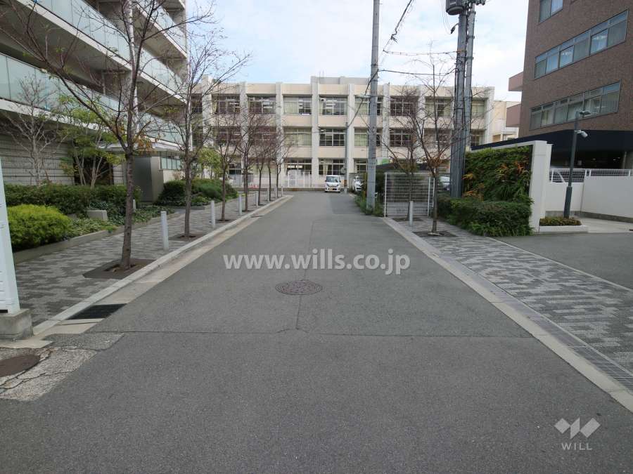 ブランズ三国サウスレジデンスの北西側前面道路