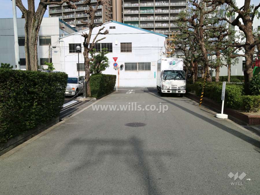 レックスタウン新高1号棟の北西側前面道路