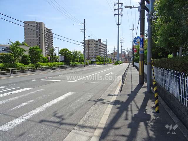 敷地南東側の前面道路