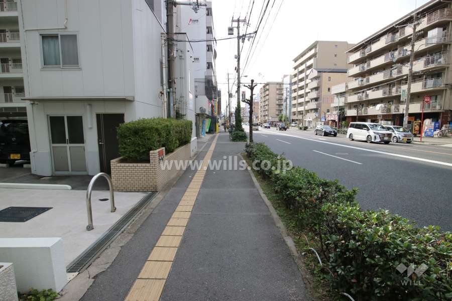 敷地西側の前面道路。国道176号線です。