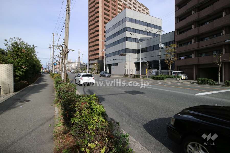 敷地東側の前面道路。国道176号線です。