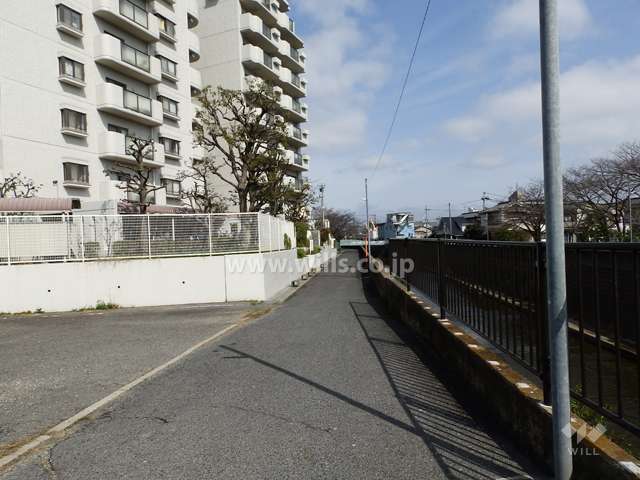 敷地東側前面道路(北側から)