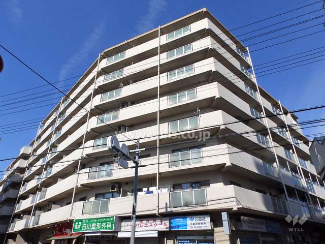 千里丘サニーハイツの外観（南東側から）