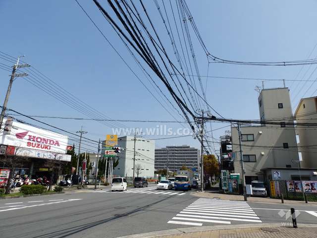 敷地南東側前面道路(西側から)