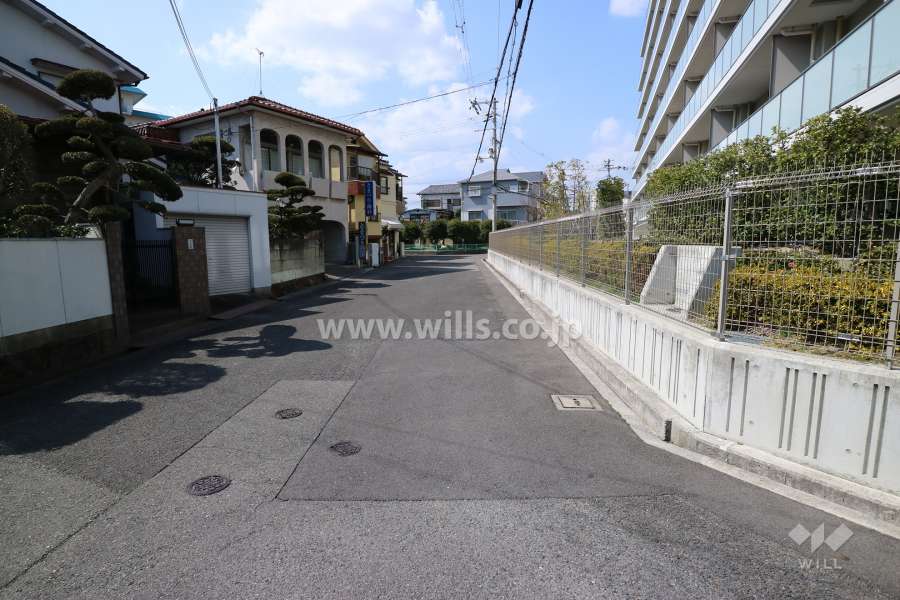 敷地西側前面道路（南側から）