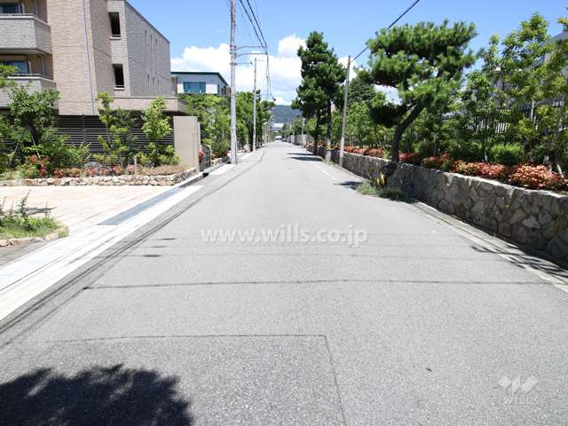 敷地西側の前面道路