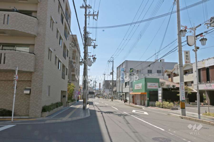 敷地北側の前面道路