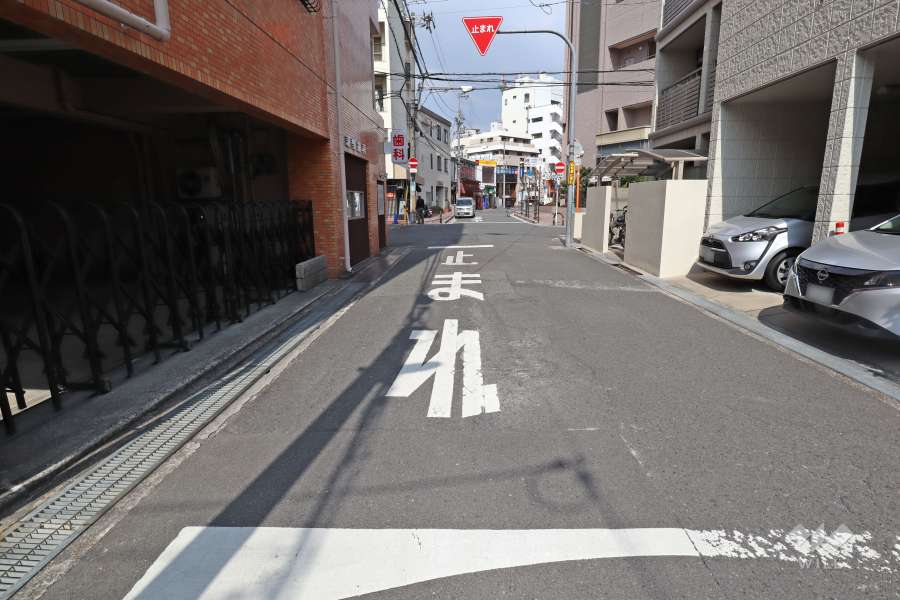 敷地東側の前面道路