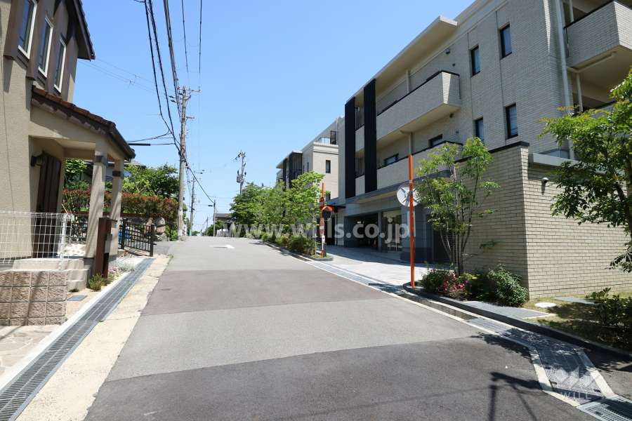敷地北側の前面道路