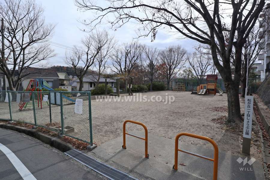 敷地東側に隣接して松が丘一丁目しょうぶ公園があります。