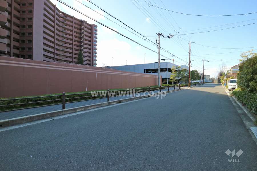 敷地北側の前面道路