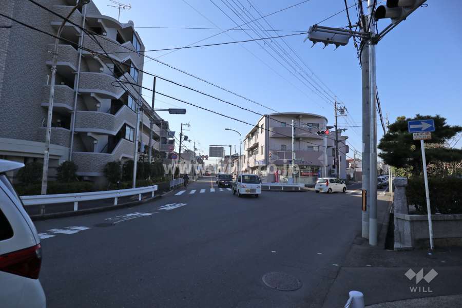 敷地北側の前面道路