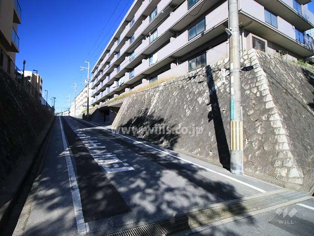 敷地南側の前面道路（東側から）