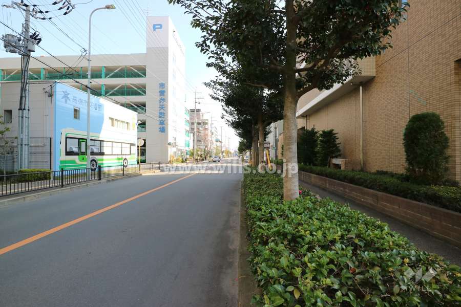 敷地北側の前面道路