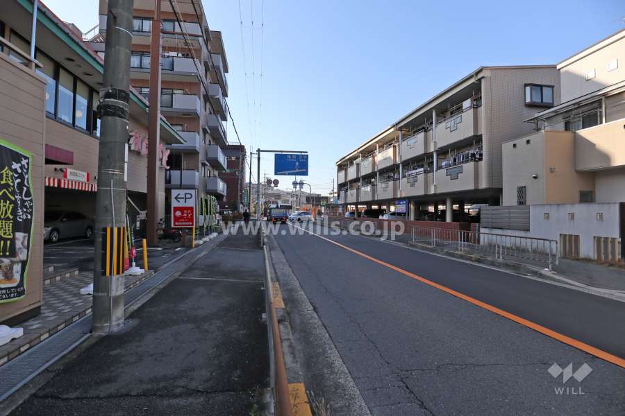 敷地北側の前面道路(東側から)