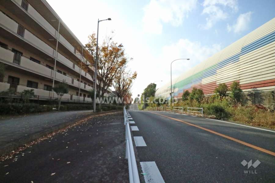敷地北西側の前面道路
