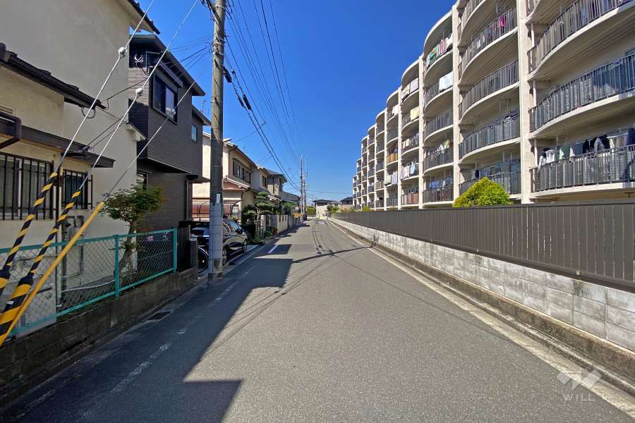 敷地南側の前面道路（東側から）